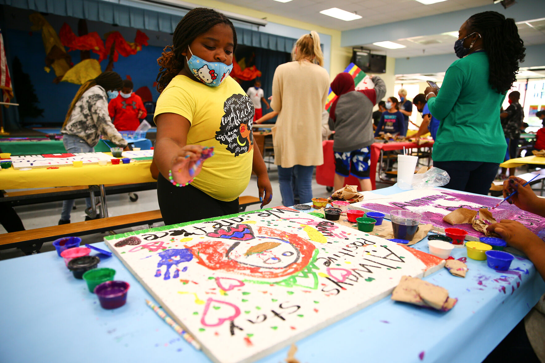 Fannin Elementary Ceiling Tile Painting